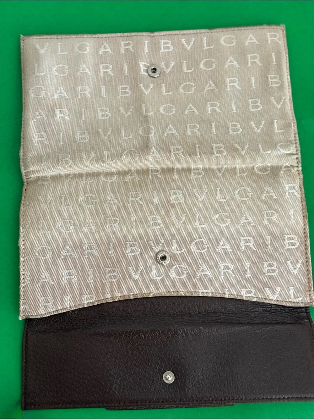 BVLGARI Logomania Monogram Long Trifold Wallet